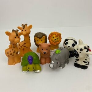 Fisher Price Little People Zoo Animals Lot Of 9